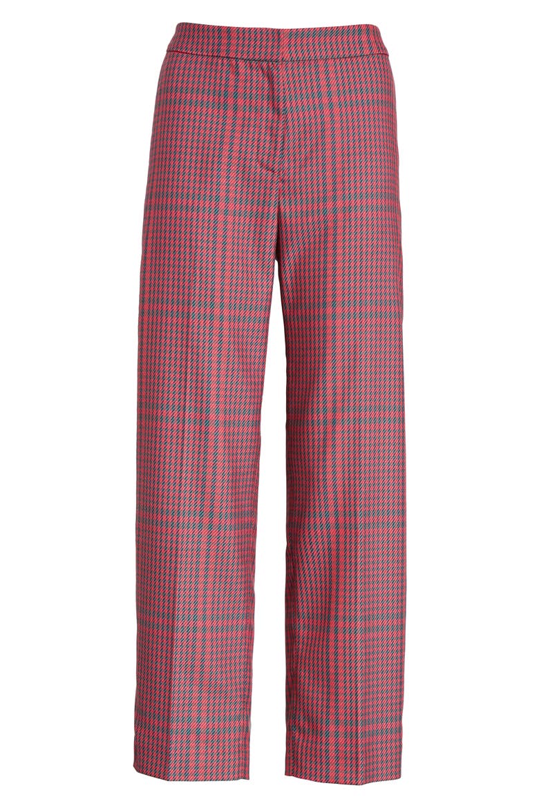 Straight Leg Plaid Pants, Alternate, color, PINK SIMONE PLAID