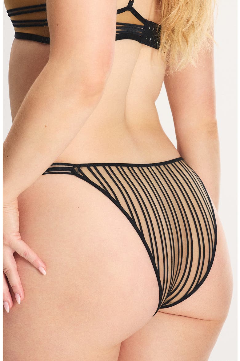 Strappy Hour String Bikini, Alternate, color, BLACK CAVIAR