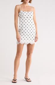 WAYF Lace Trim Minidress