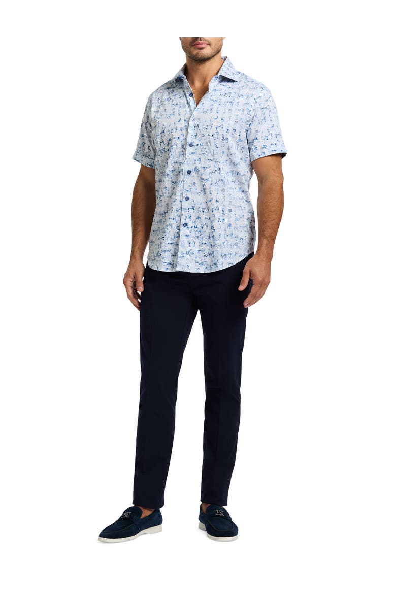 Big & Tall  Mamemko Sport Shirt, Alternate, color, BLUE