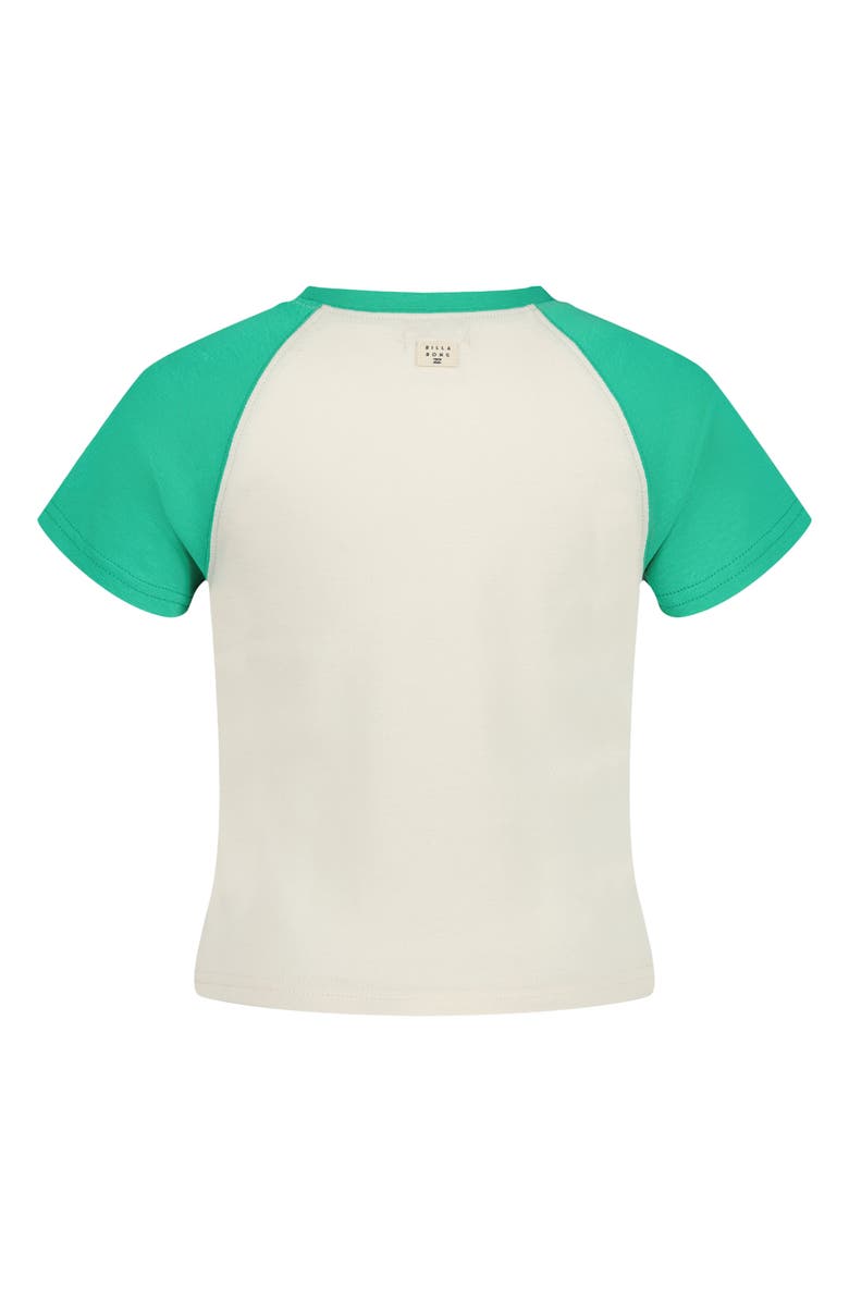 Billabong Kids' Butterfly Stamp Raglan T-Shirt, Alternate, color, Gumdrop Green
