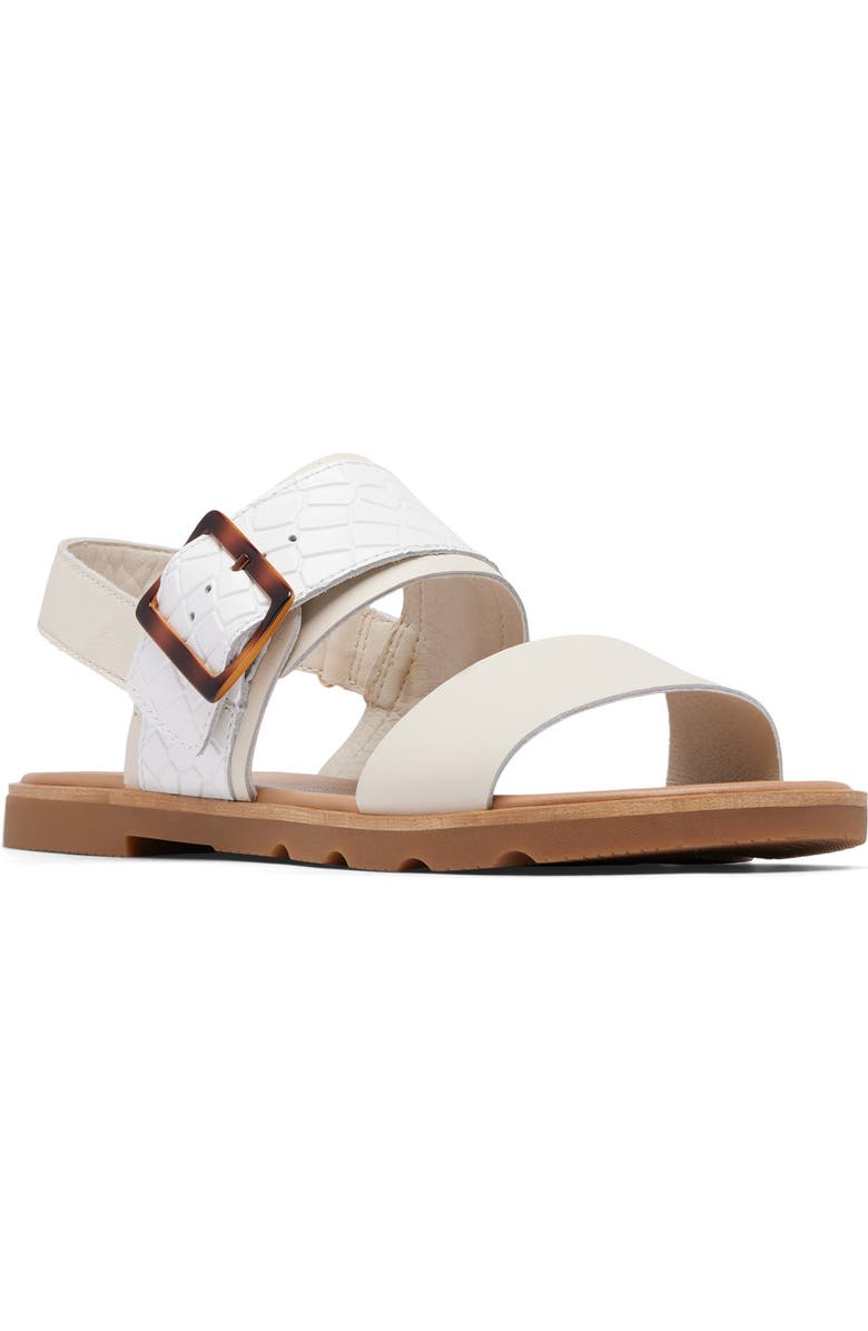 SOREL Ella III Slingback Sandal, Main, color, Chalk/ Gum 2