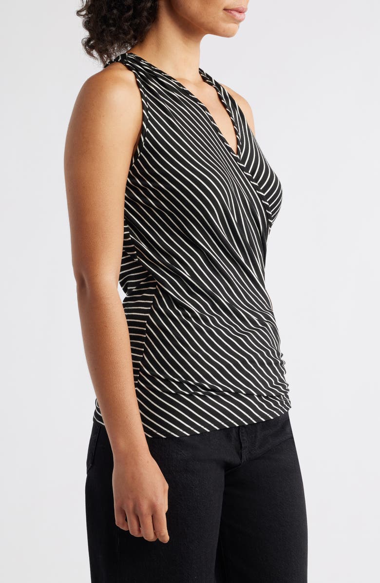 Loveappella Wrap Halter Tank, Alternate, color, Black