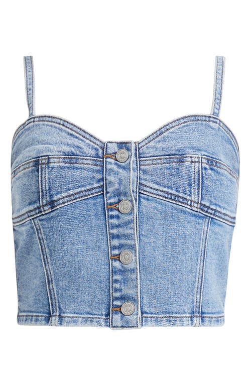 Bayeas Lunna Denim Corset Top In Blue
