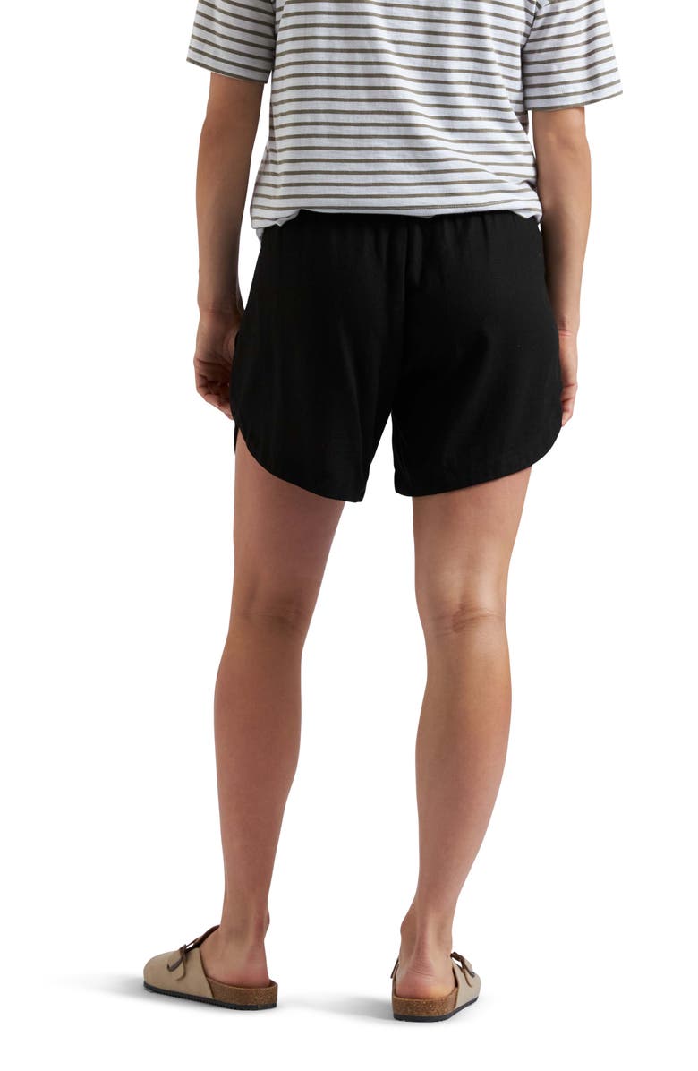 Ripe Maternity Byron Shirred Linen Short, Alternate, color, Black