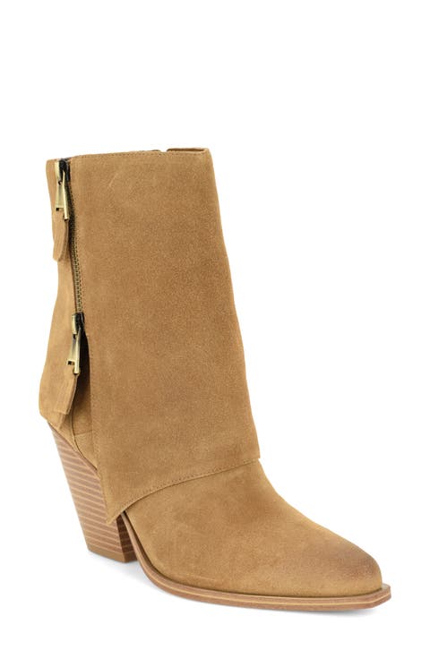 Umberto Pointed Toe Leather Bootie