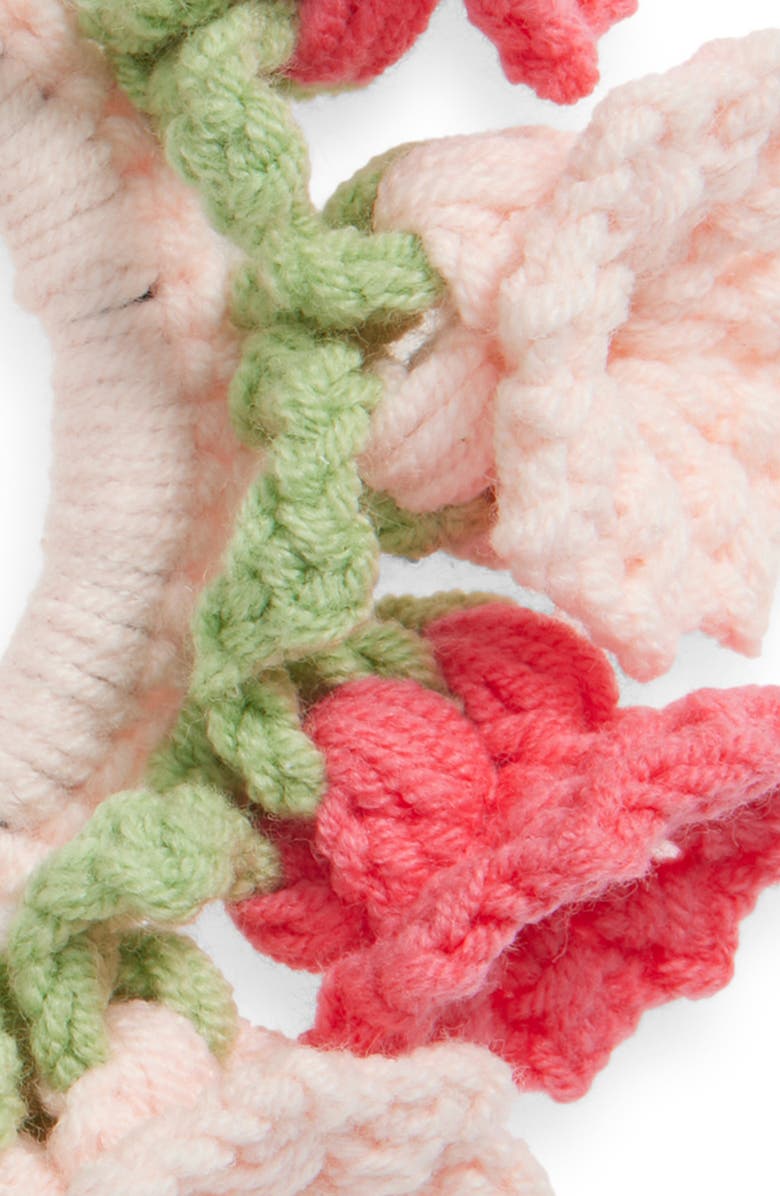 Cara Floral Crochet Scrunchie, Alternate, color, Pink