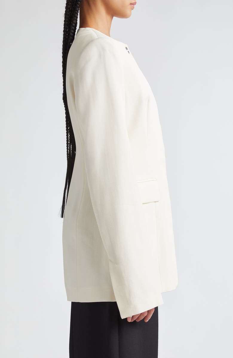 TOTEME Collarless Blazer, Alternate, color, Ecru