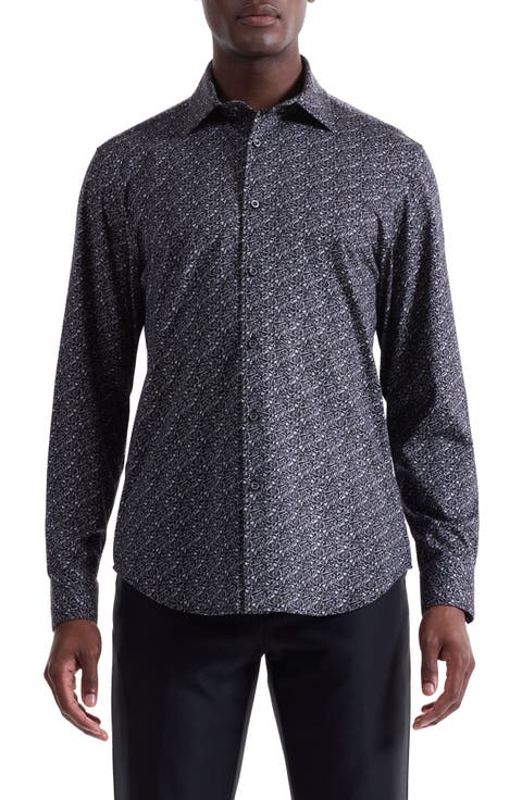 James OoohCotton® Music Print Button-Up Shirt