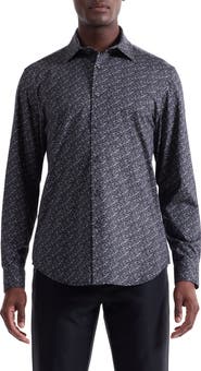 Bugatchi James OoohCotton® Music Print Button-Up Shirt
