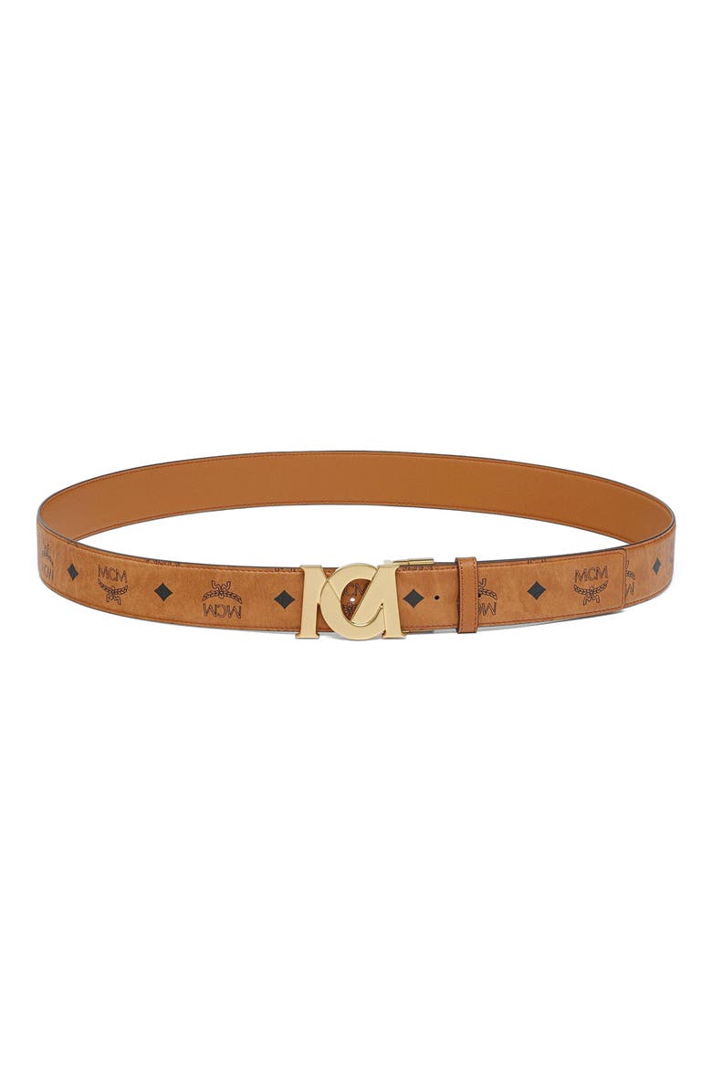 MCM M-Art Reversible Belt 1.5 in Visetos, Main, color,