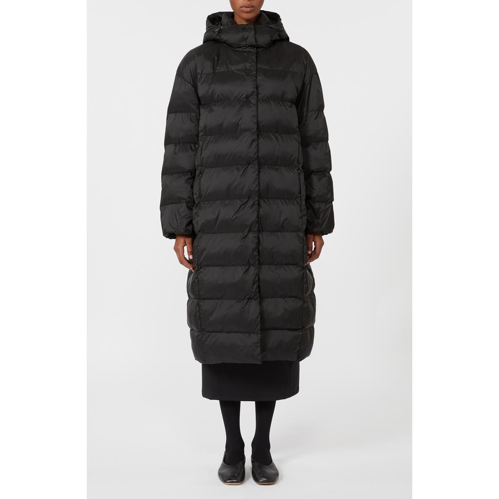 Mm By Max Mara Carioca Hooded Quilted Coat In Black