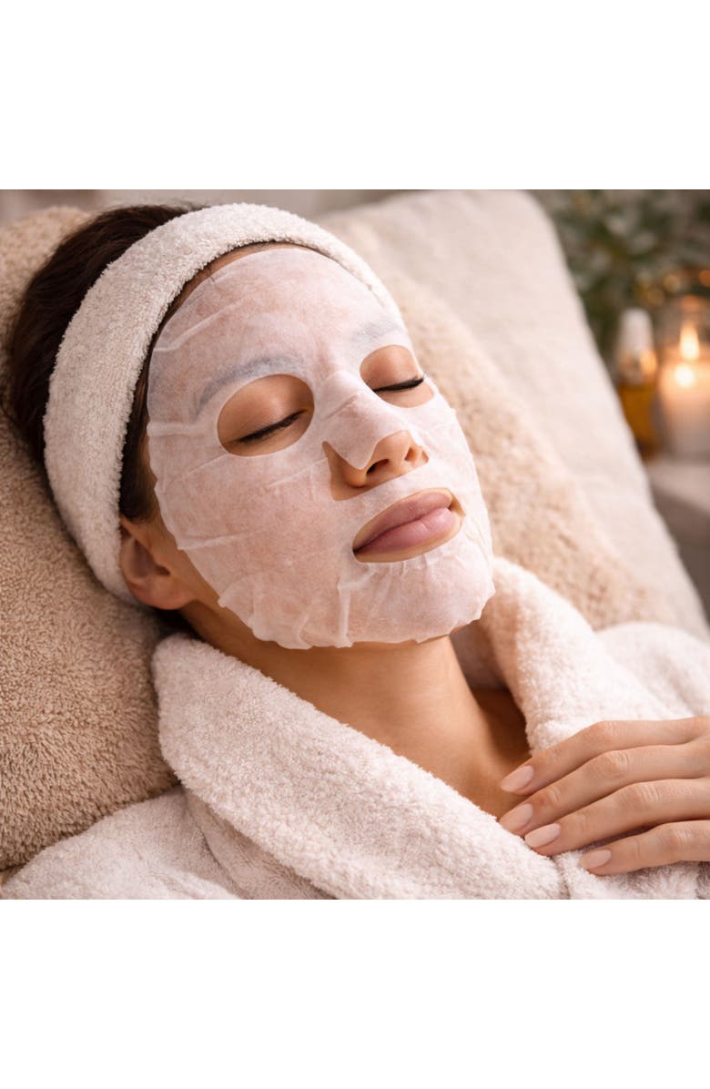 Dr. Botanicals Dr Botanicals Ultra Brightening Facial Mask with Vitamin C and Hyaluronic Acid Pack of 10, Alternate, color, White