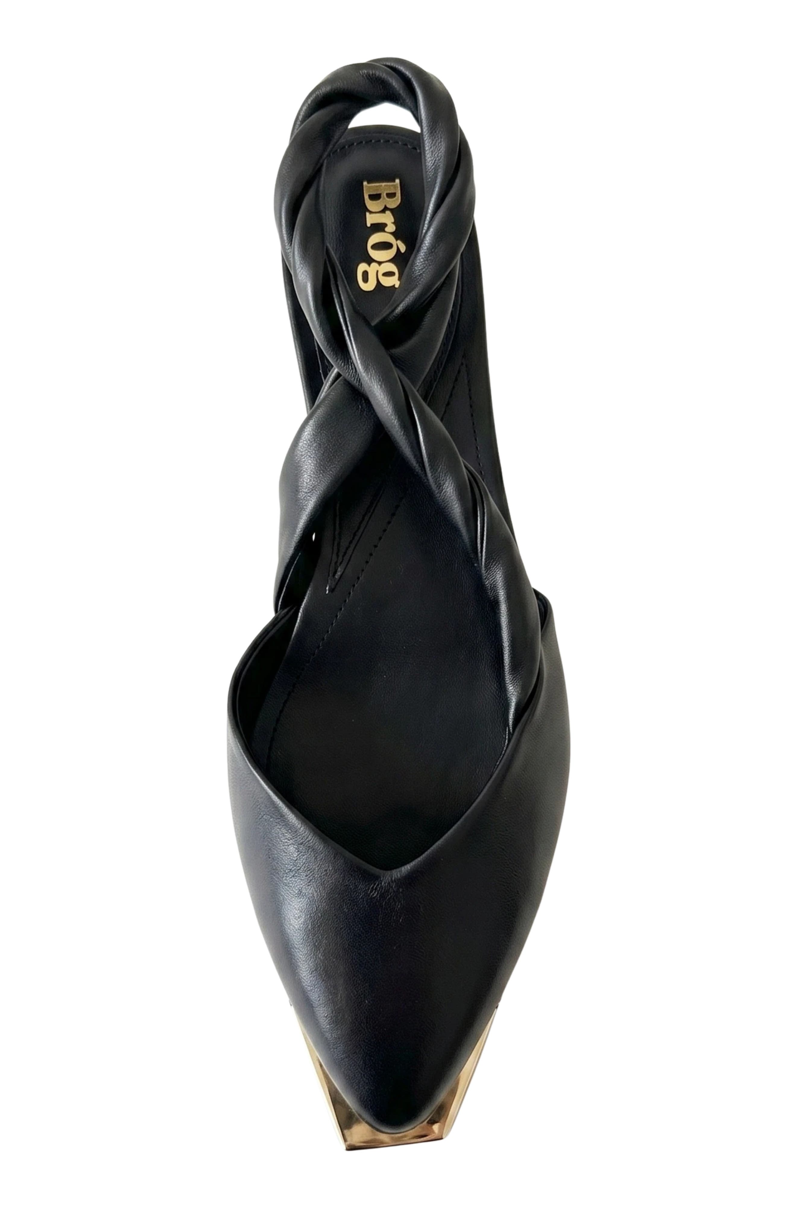 Sinead Pointed Slingback Mule Jet Black, Alternate, color, Black