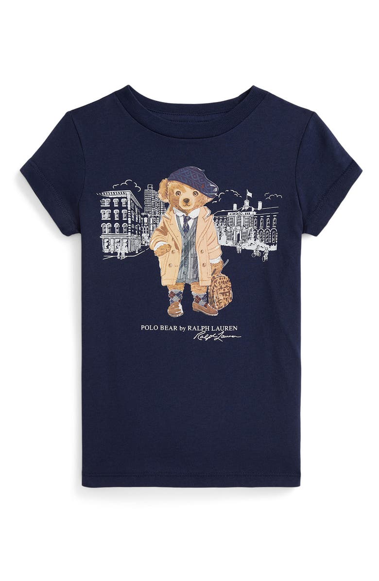 Polo Ralph Lauren Kids' Polo Bear Graphic T-Shirt, Main, color, Refined Navy