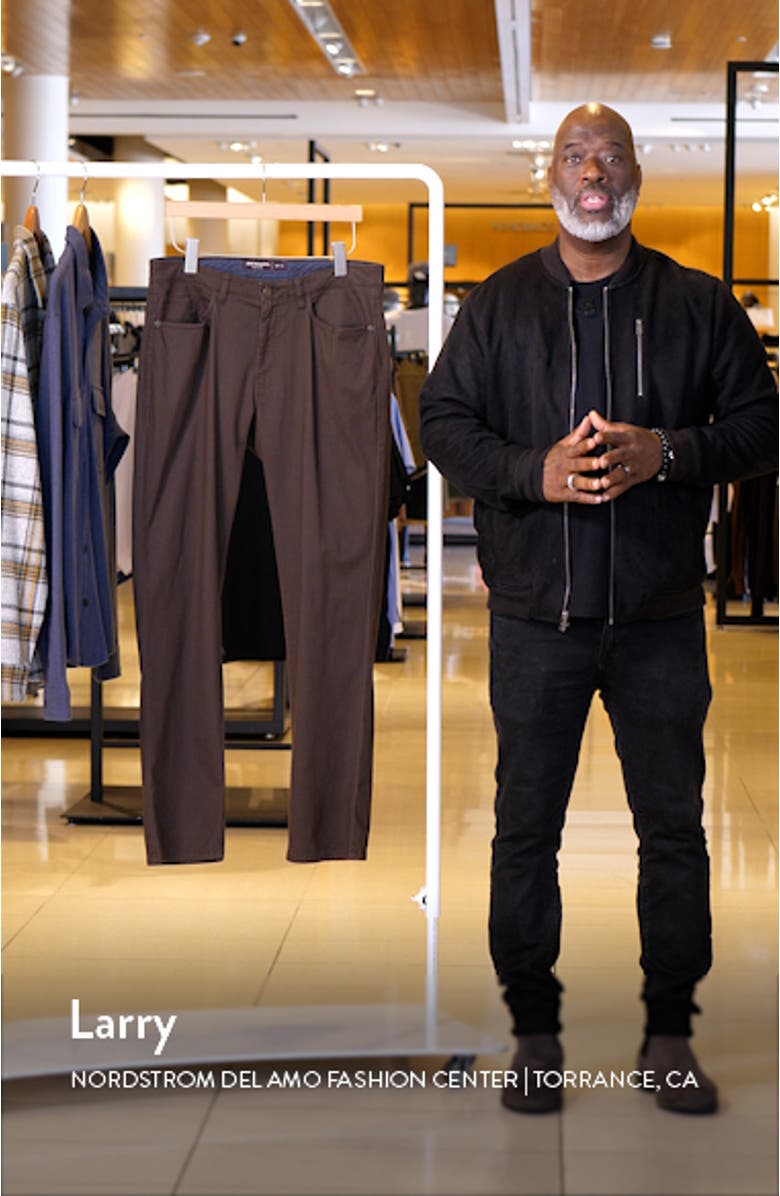 Straight Leg Stretch Pima Cotton Pants, sales video thumbnail