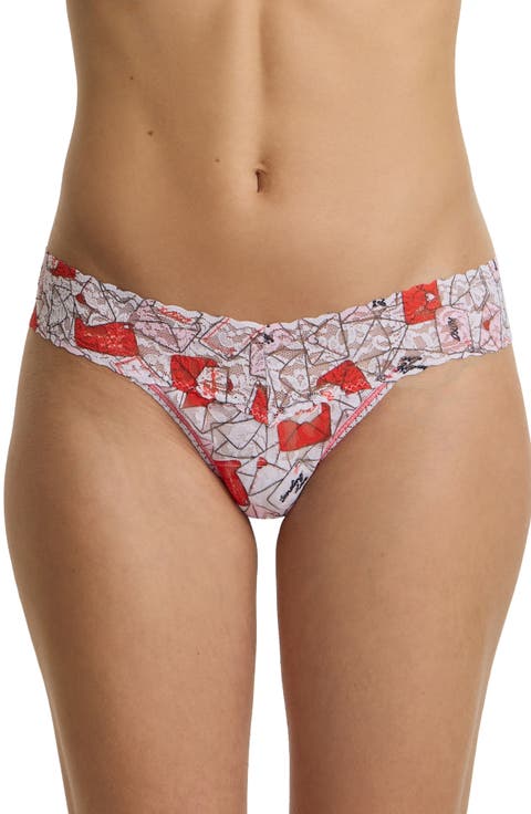 Print Low Rise Thong