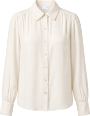 Cartolina Lilliana Pebbled Crepe Button-Up Blouse