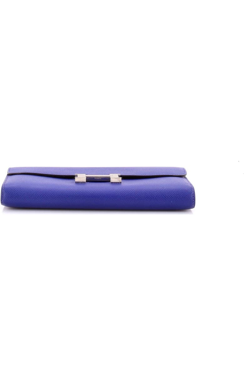 Pre-Owned Hermes Constance Wallet Epsom Long, Alternate, color, Bleu Electrique