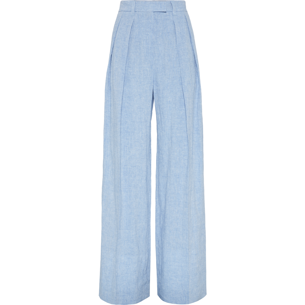 Brunello Cucinelli Sartorial Wide Trousers In Azure