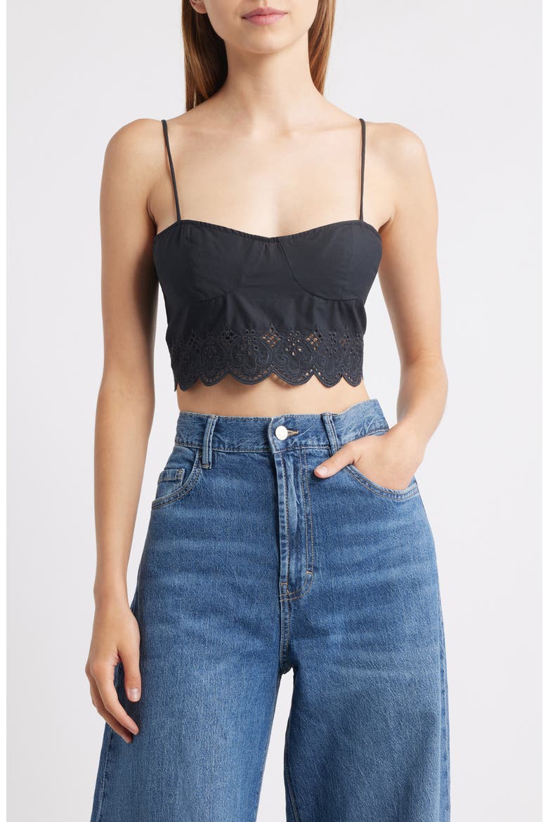 Luisa Crop Top, Main, color, BLACK