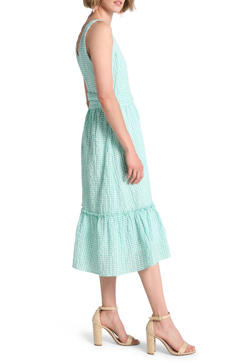 Hatley Sydney Gingham Cotton Blend Seersucker Midi Dress, Alternate, color, 