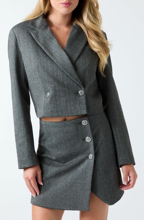 Bertha Crop Double Breasted Blazer