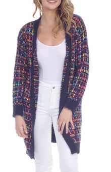Multicolor Chenille Longline Cardigan