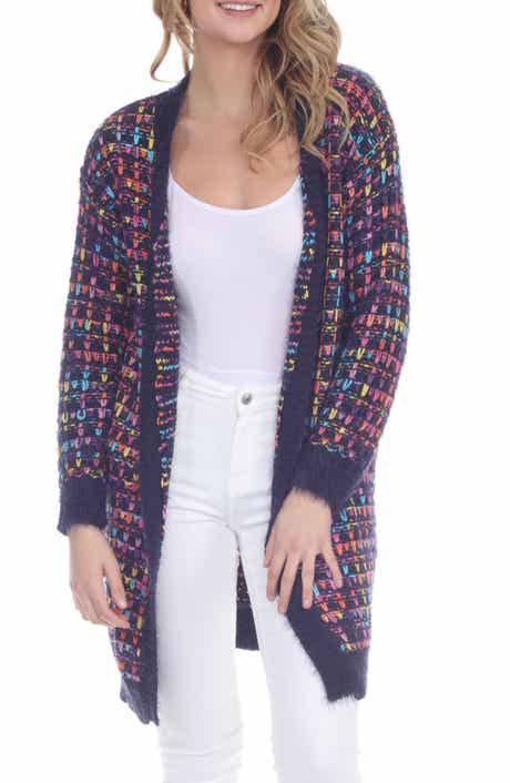 Multicolor Chenille Longline Cardigan