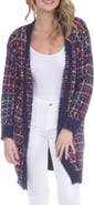 RAIN AND ROSE Multicolor Chenille Longline Cardigan