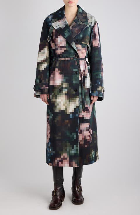 Ralphia Floral Cotton & Wool Trench Coat