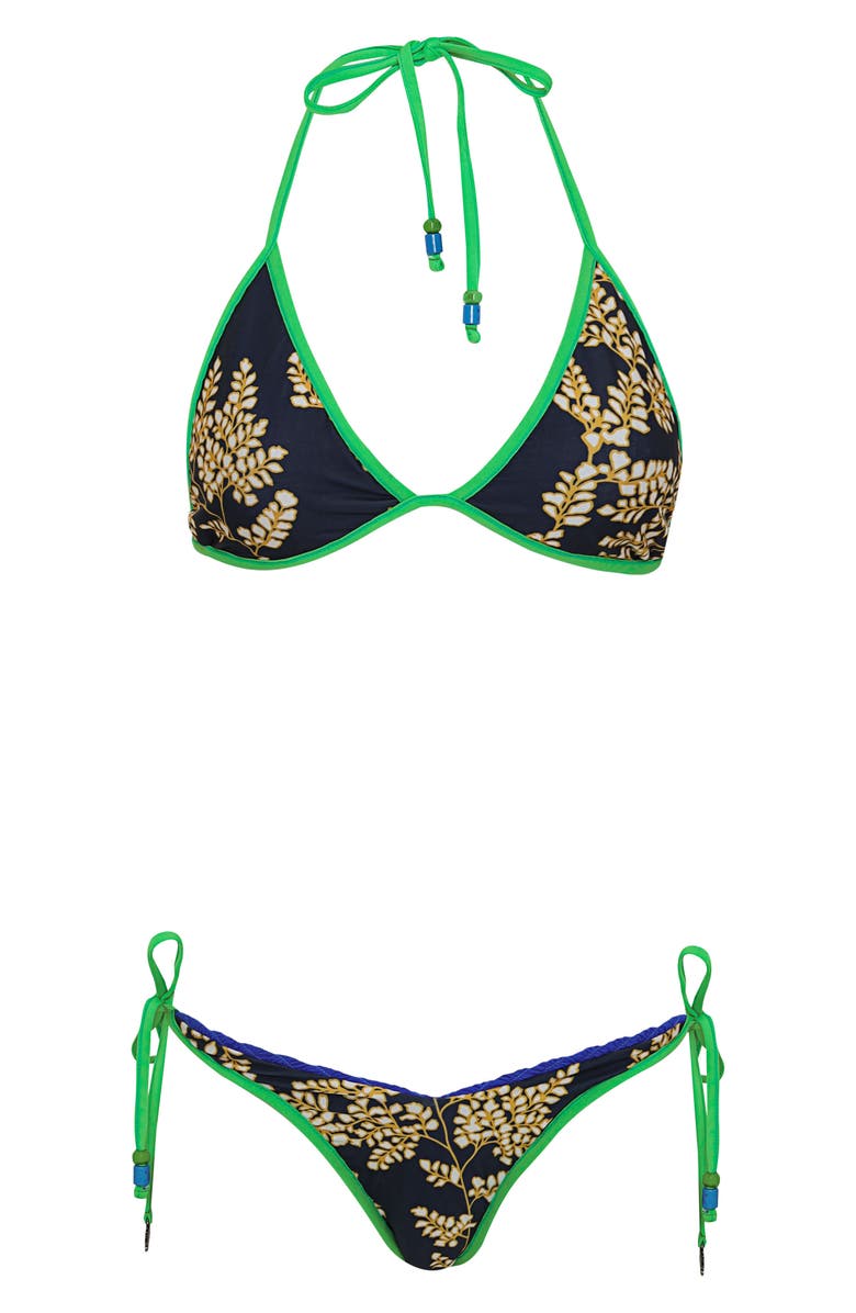 Maaji Cobalt Blue Dreamscape Reversible Bikini Bottoms, Alternate, color, Blue