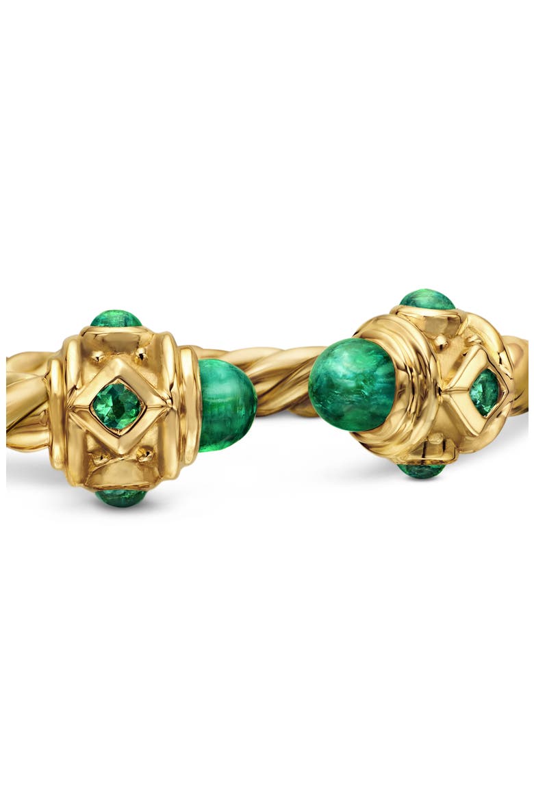 Renaissance Full Pavé Ring in 18K Gold, Alternate, color, EMERALD