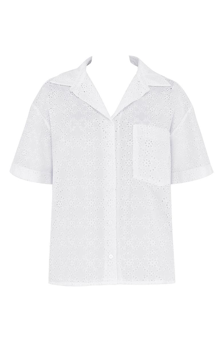 HOUSE OF CB Carrie Broderie Anglaise Cotton Top, Alternate, color, 