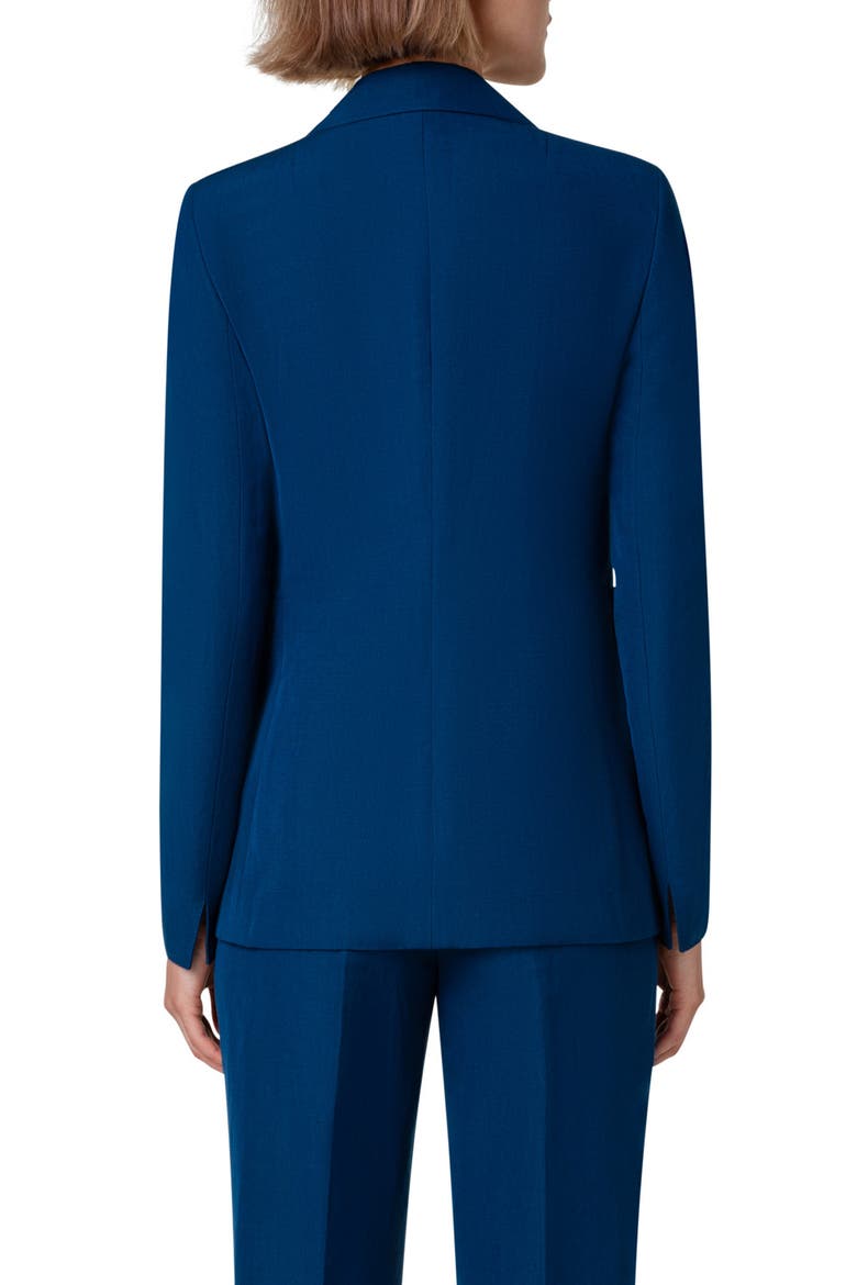 Notched Lapel One-Button Blazer, Alternate, color, INK