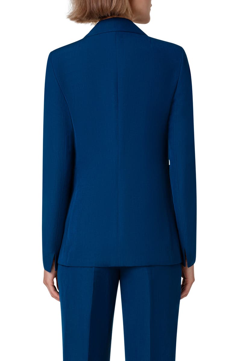 Akris punto Notched Lapel One-Button Blazer, Alternate, color, 