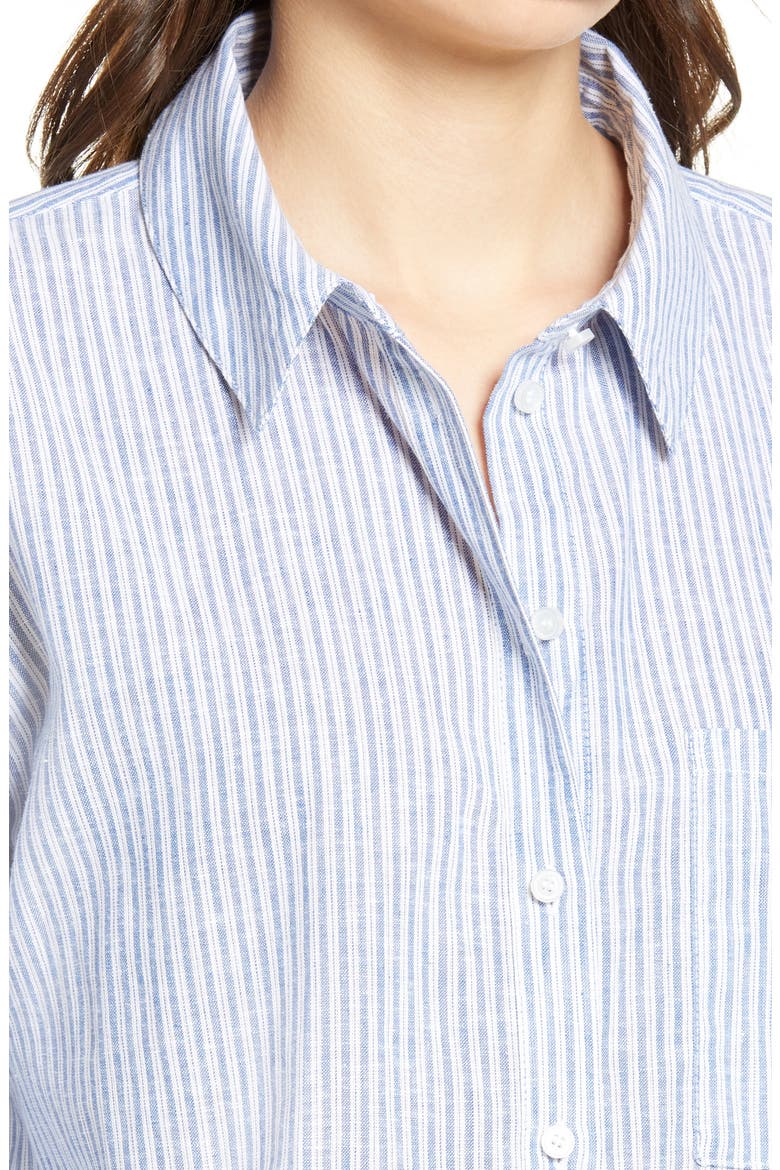 Stripe Dobby Shirt, Alternate, color, BLUE- WHITE CARPENTER STRIPE
