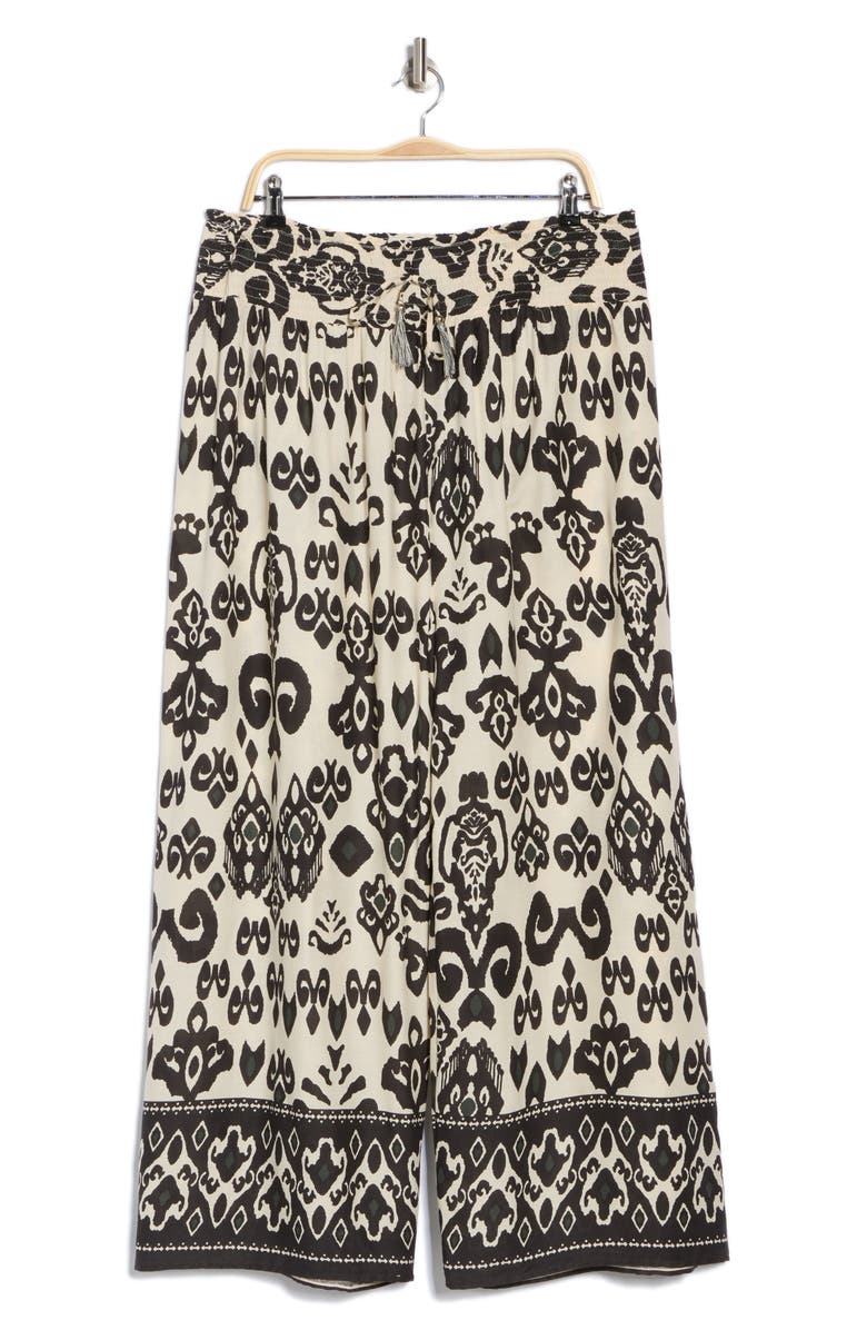 BOHO ME Smocked Wide Leg Pants, Alternate, color, Black