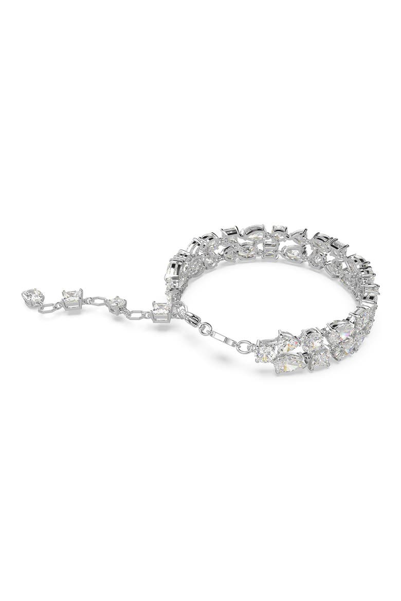 Mesmera Crystal Double Row Bracelet, Alternate, color, SILVER
