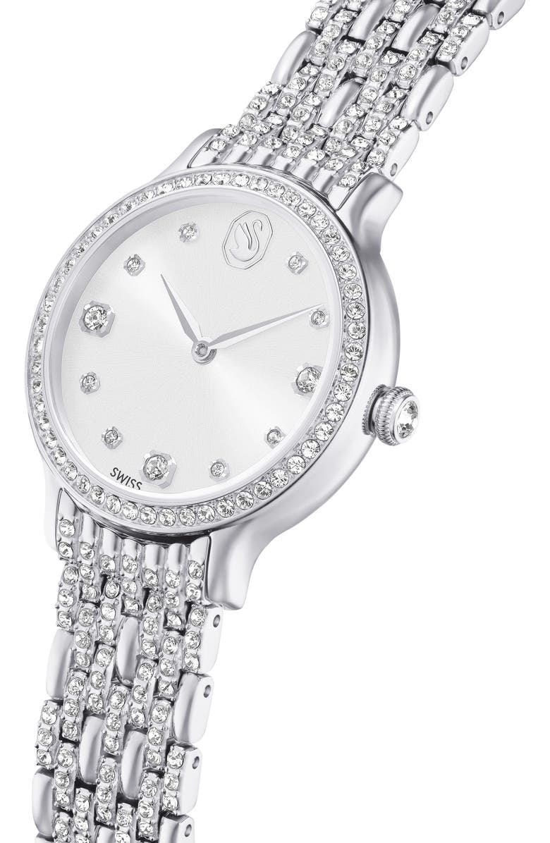 Swarovski Imber Bracelet Watch, 31mm, Alternate, color, Silver