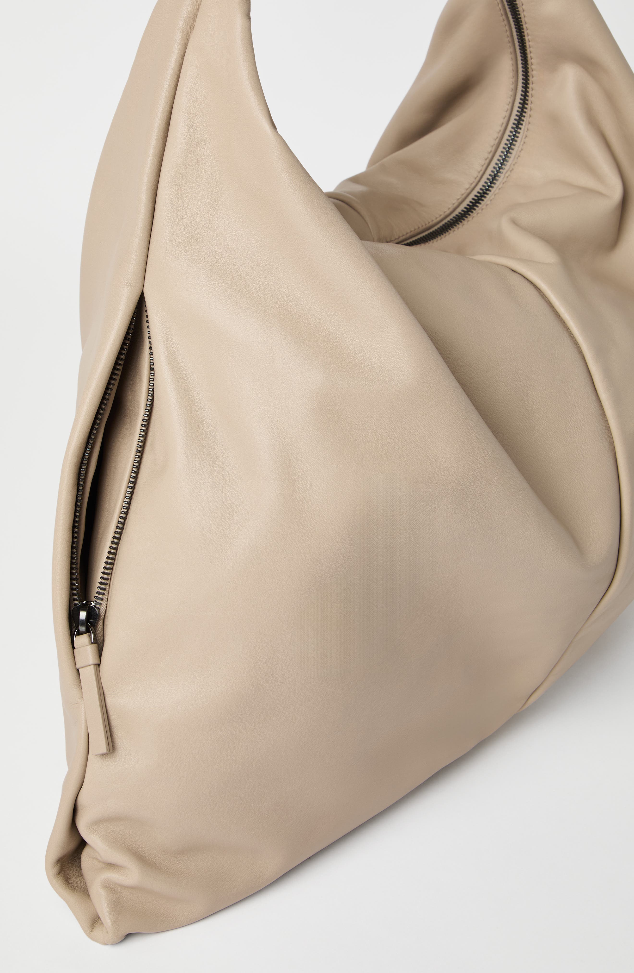 Brunello Cucinelli Nappa leather Hobo Swing bag, Alternate, color, 