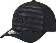 New Era Men's New Era Black Philadelphia 76ers Game Day Flag A-Frame 9FORTY Adjustable Hat