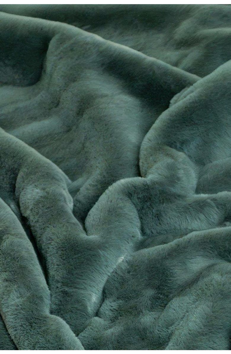 Sea To Me Blankets Santa Cruz Solace Faux Fur Throw Blanket, Alternate, color, Forest Green