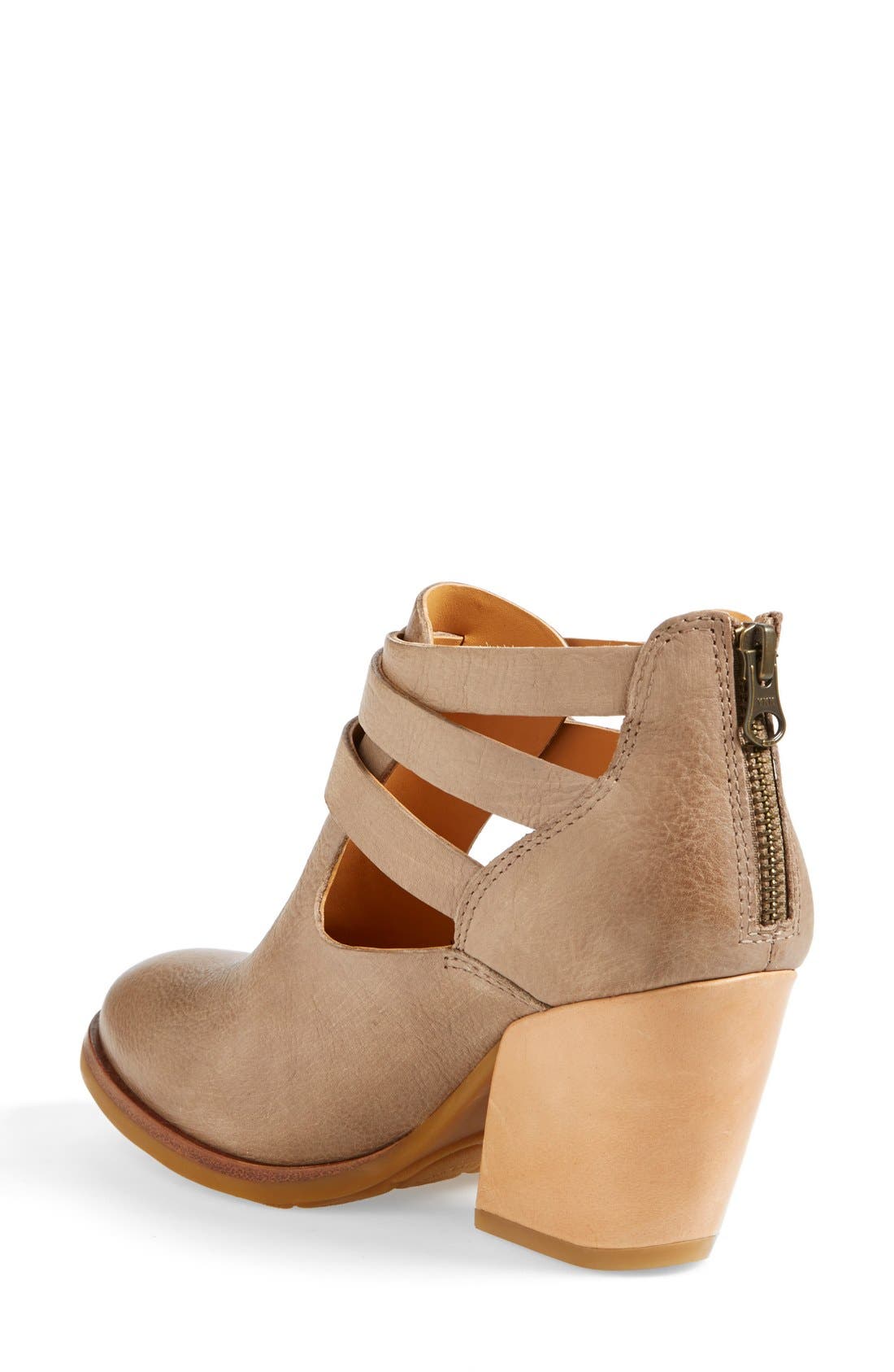 'Stina' Leather Bootie, Alternate, color, VAPOR GREY