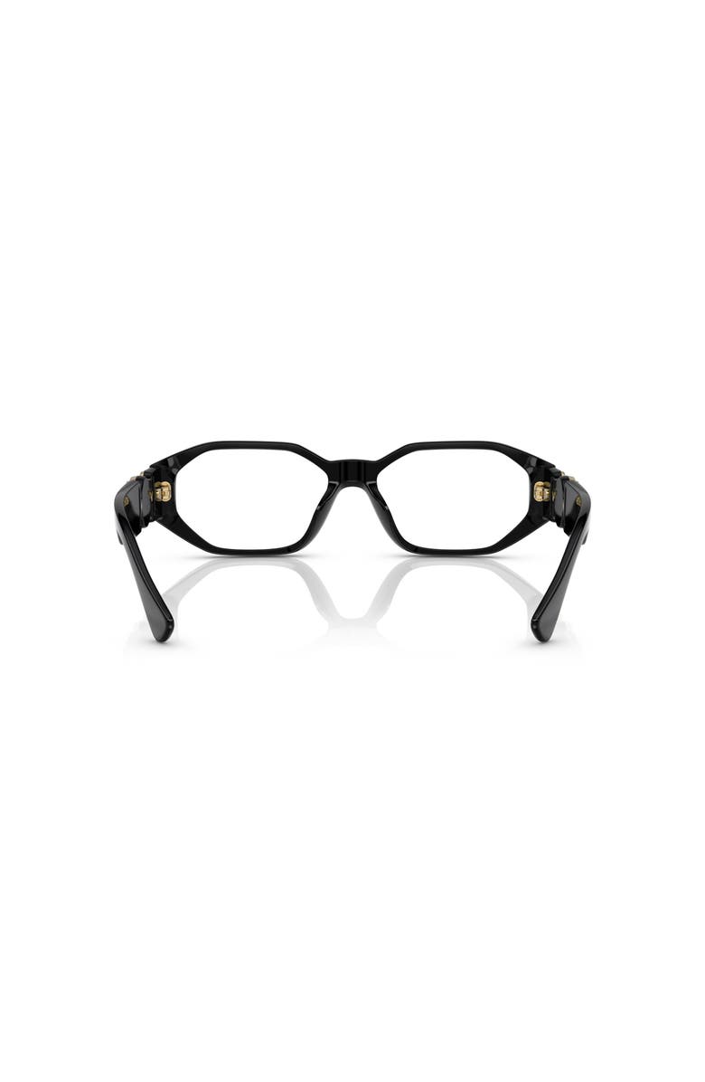Versace 56mm Irregular optical glasses, Alternate, color, Black