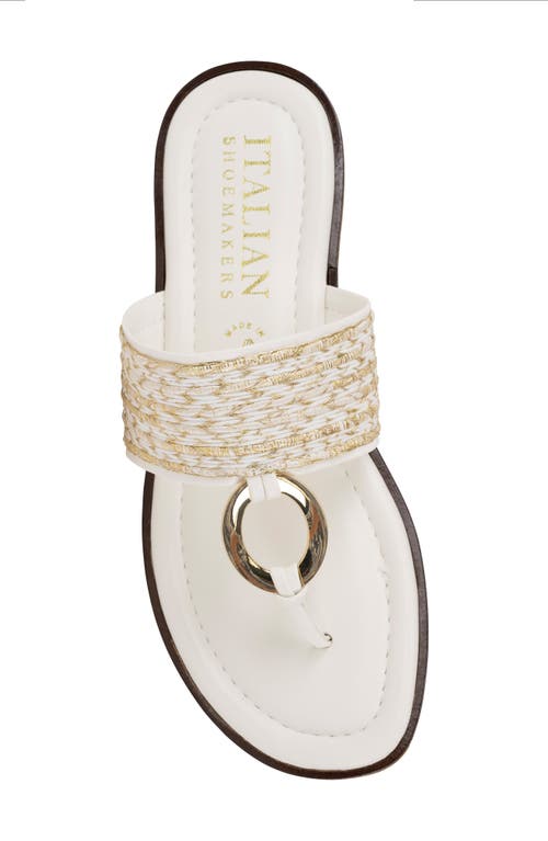 Italian Shoemakers Schunyler Sandal In White