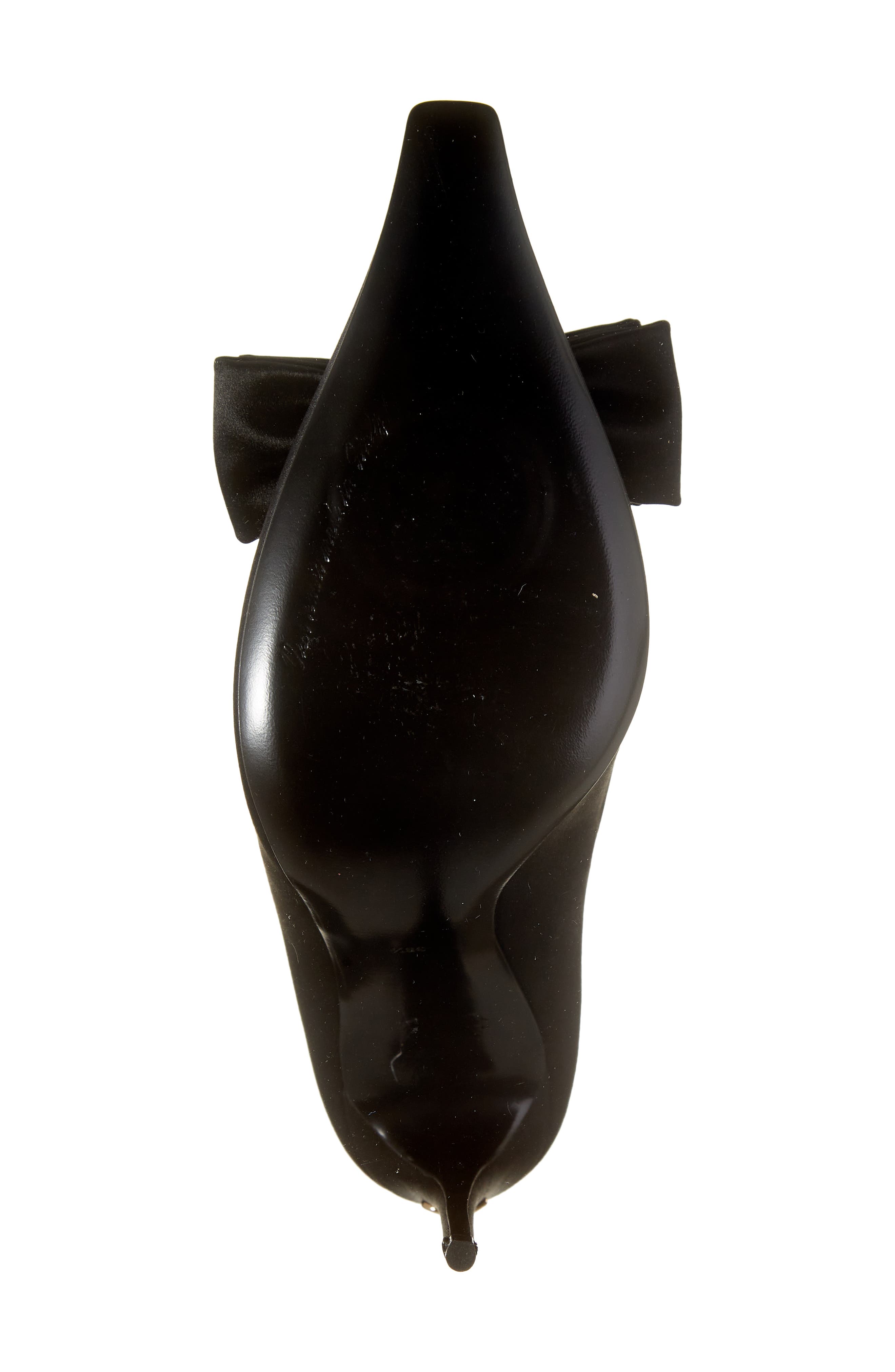 Dolce&Gabbana Mun Bow Satin Pump, Alternate, color, Nero/ Nero