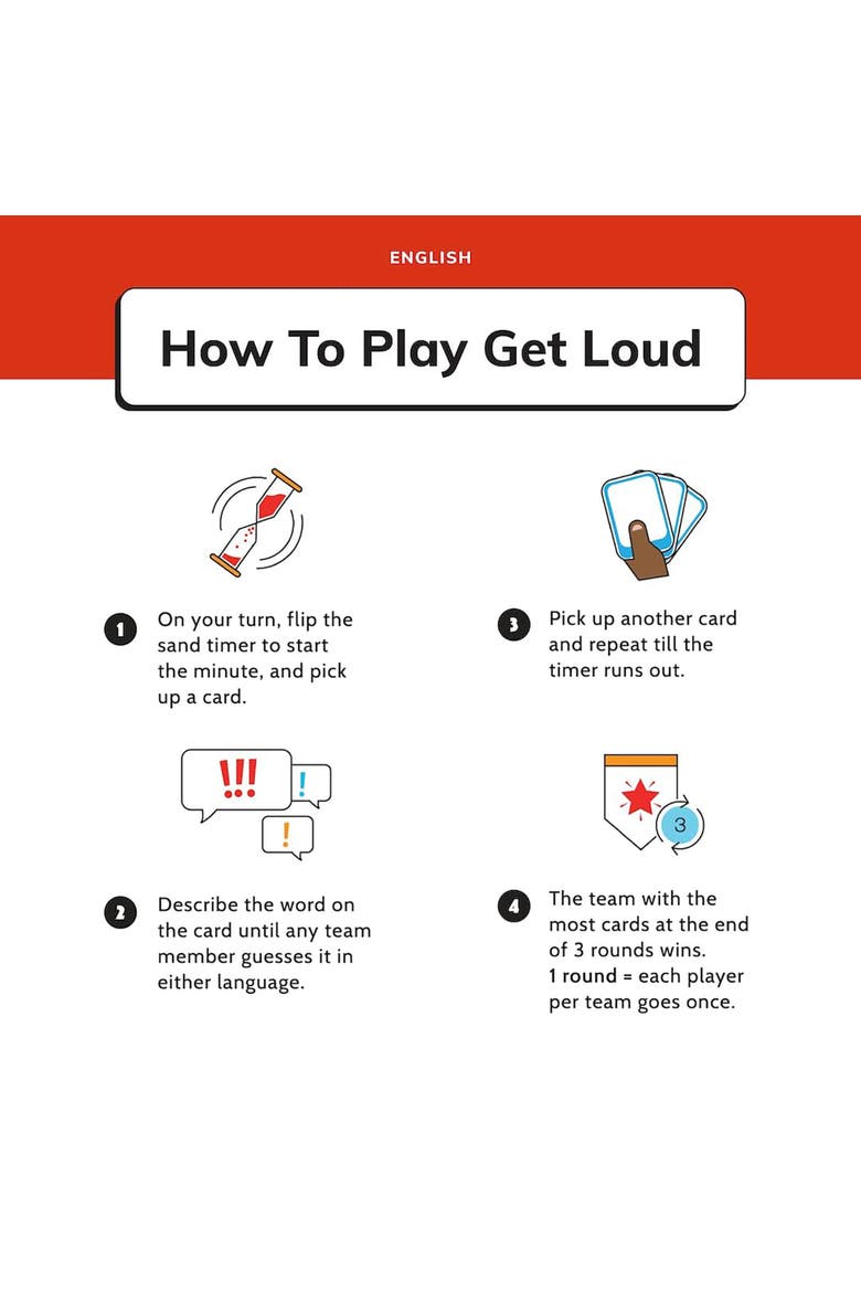 Get Loud The Bilingual Guessing Word Game,Party Game, Age 8+, Alternate, color, Multicolored