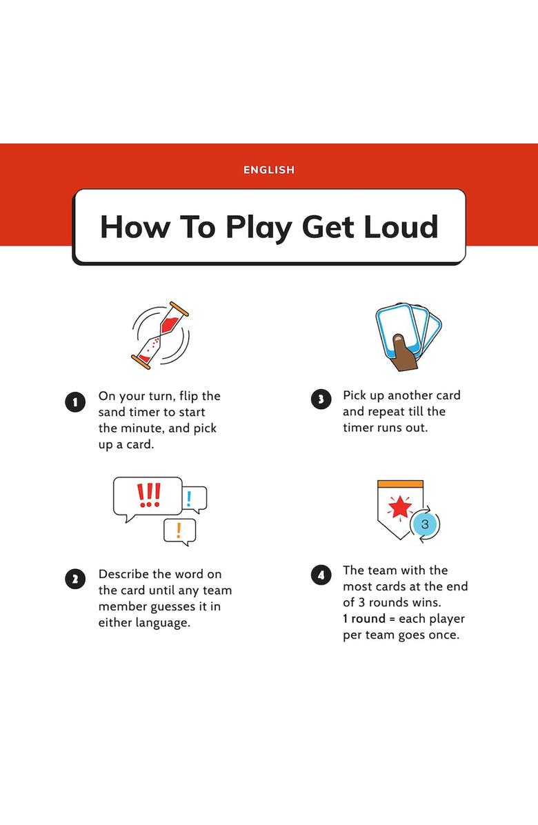 Tragos Get Loud The Bilingual Guessing Word Game,Party Game, Age 8+, Alternate, color, Multicolored