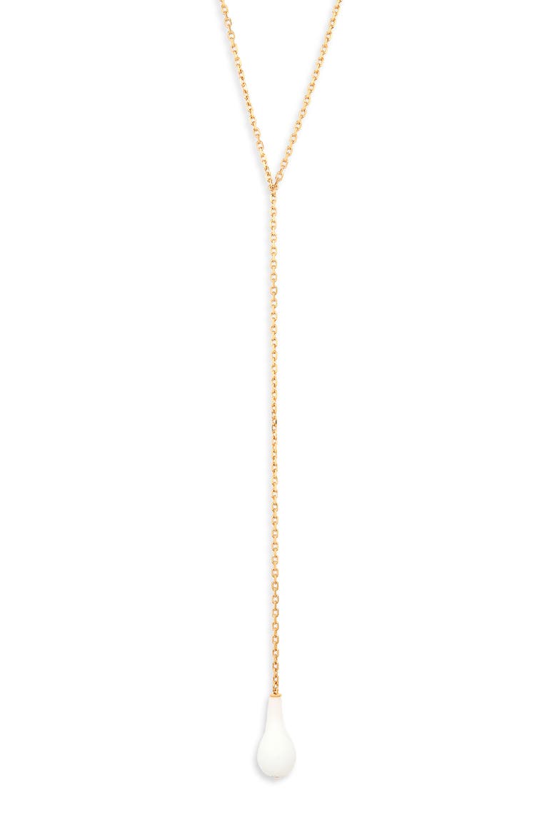 Crystal Drop Necklace, Main, color, WHITE/ GOLD